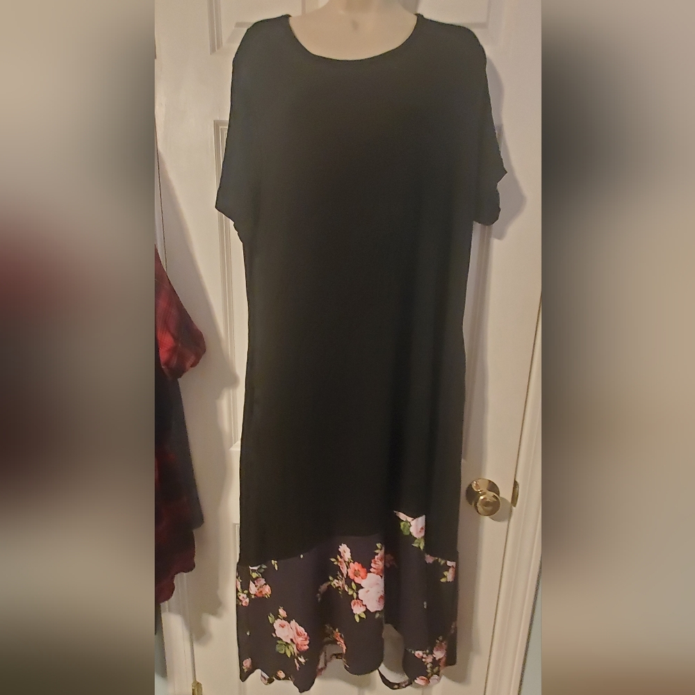 Floral Black Dress